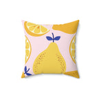 Lemon Squeeze Square Pillow Home Decor Pink Sweetheart