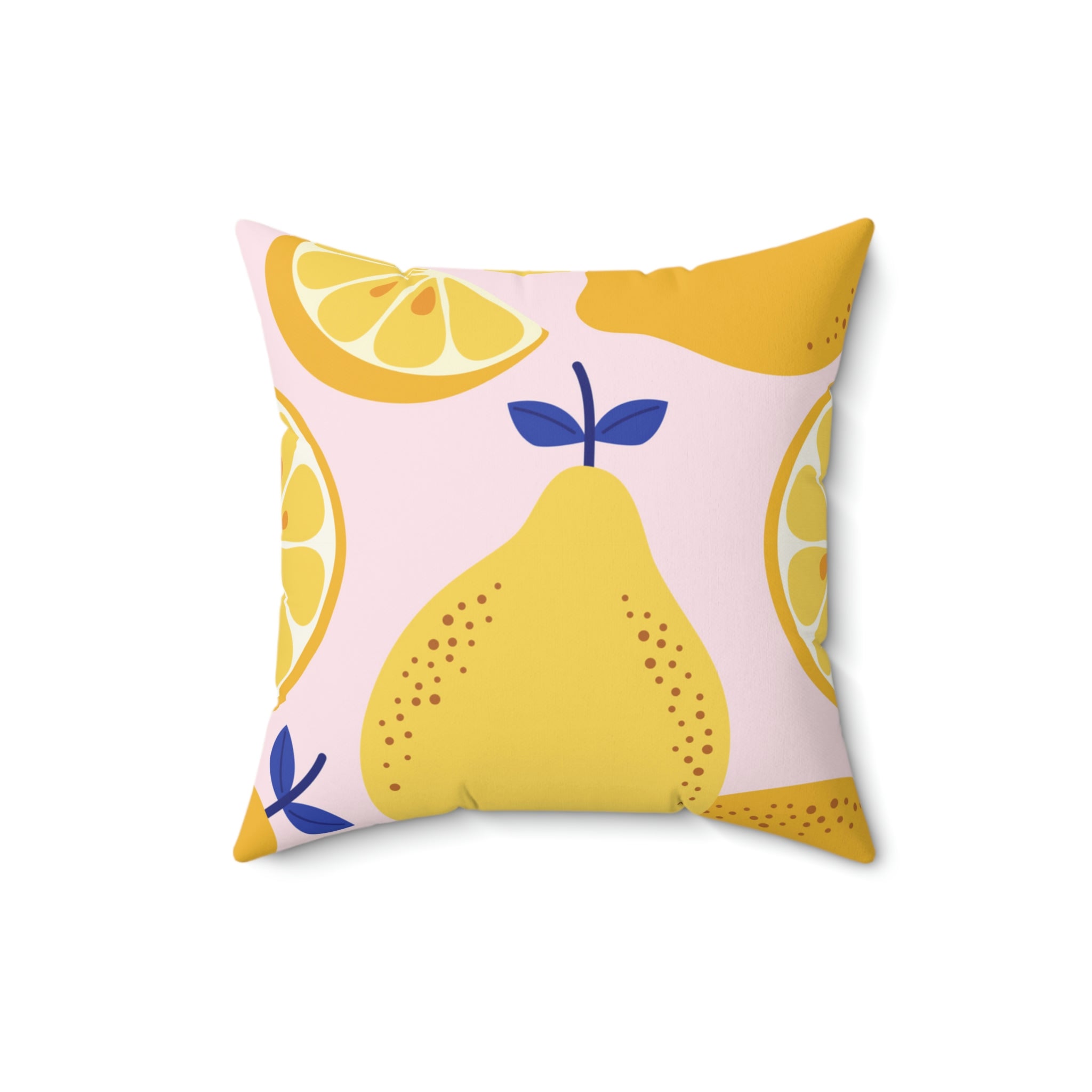 Lemon Squeeze Square Pillow Home Decor Pink Sweetheart