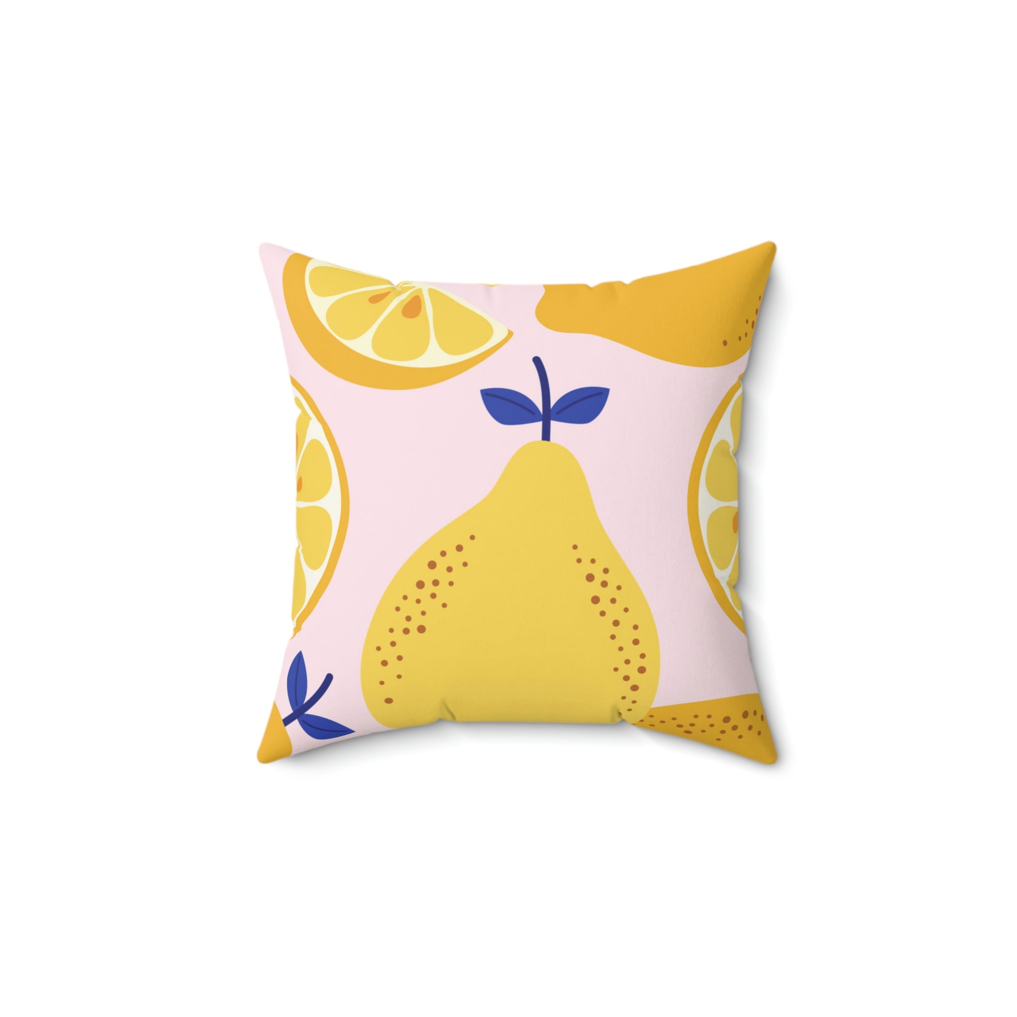 Lemon Squeeze Square Pillow Home Decor Pink Sweetheart