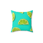 Limes for Margaritas Square Pillow Home Decor Pink Sweetheart