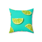 Limes for Margaritas Square Pillow Home Decor Pink Sweetheart