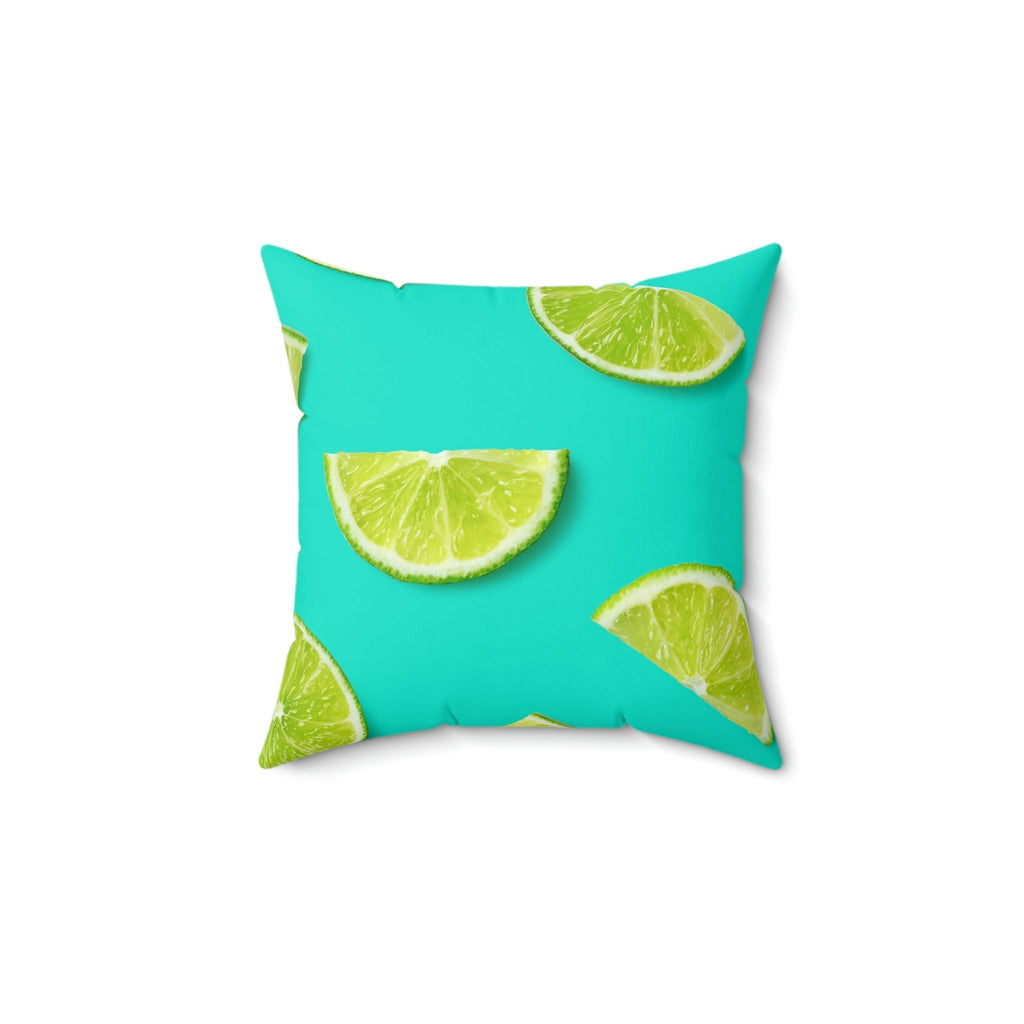 Limes for Margaritas Square Pillow Home Decor Pink Sweetheart