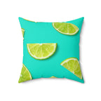 Limes for Margaritas Square Pillow Home Decor Pink Sweetheart