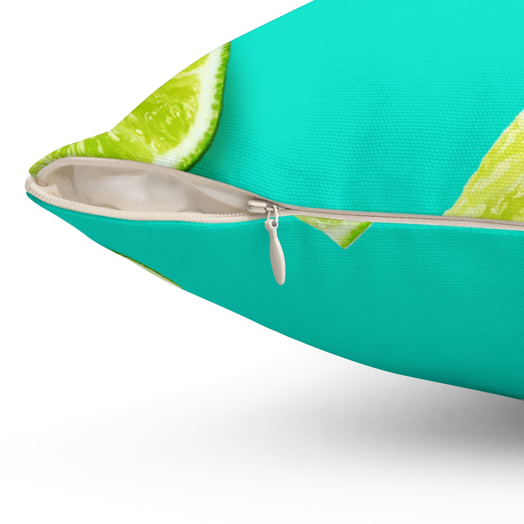 Limes for Margaritas Square Pillow Home Decor Pink Sweetheart