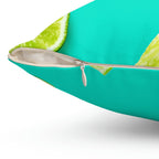 Limes for Margaritas Square Pillow Home Decor Pink Sweetheart
