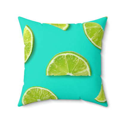 Limes for Margaritas Square Pillow Home Decor Pink Sweetheart