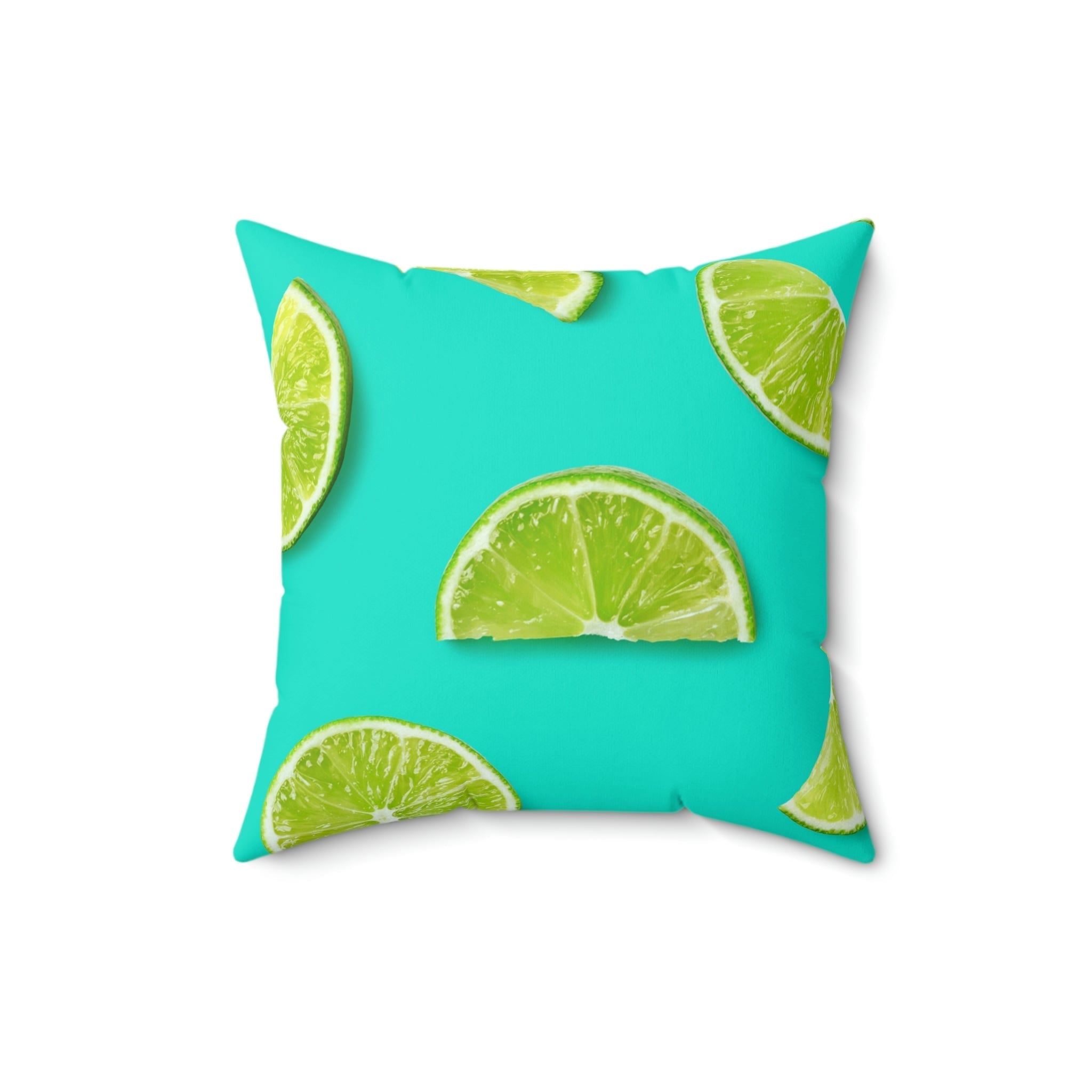 Limes for Margaritas Square Pillow Home Decor Pink Sweetheart