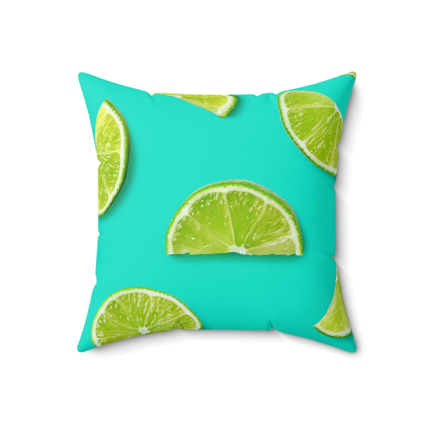 Limes for Margaritas Square Pillow Home Decor Pink Sweetheart