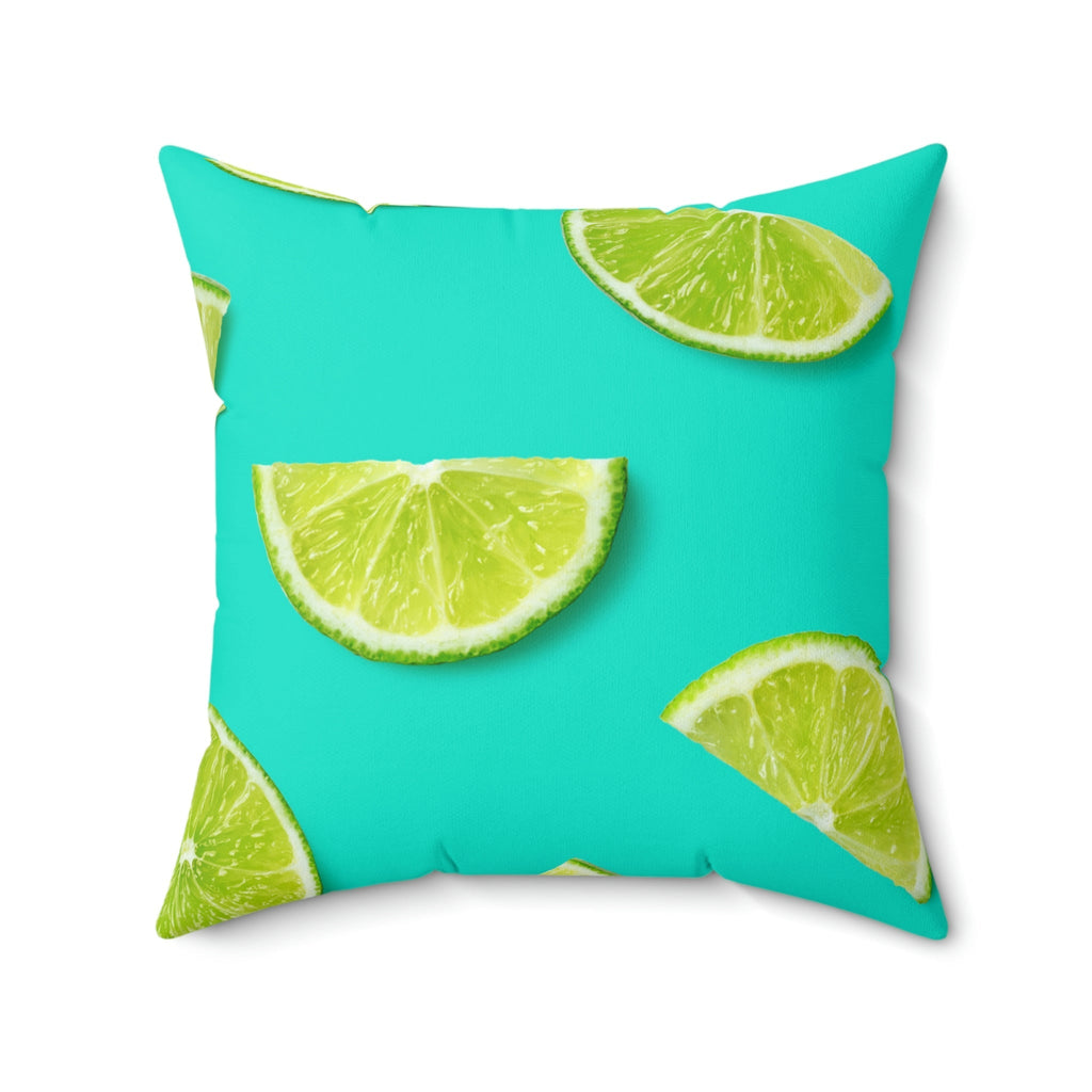 Limes for Margaritas Square Pillow Home Decor Pink Sweetheart