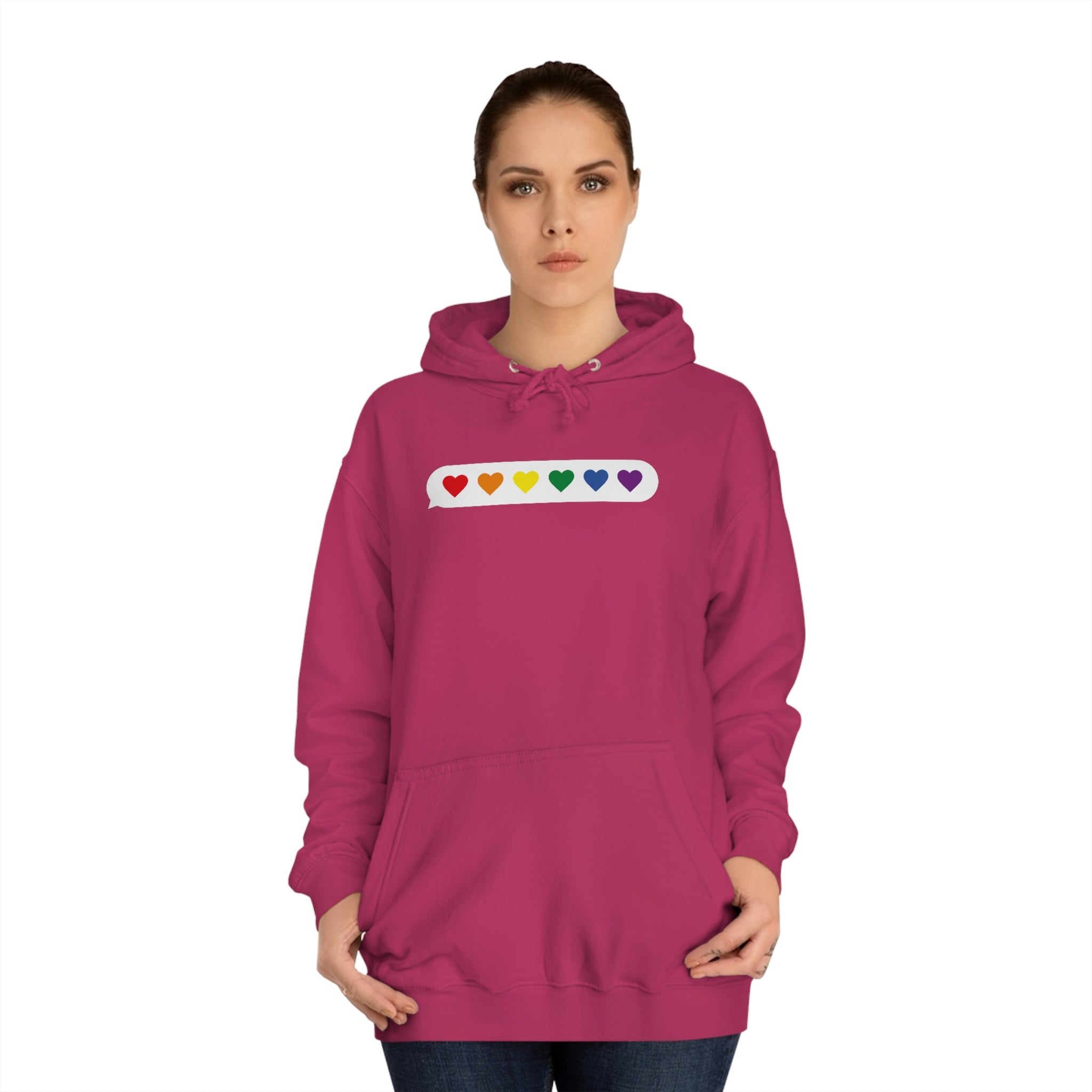Little Love Messages Unisex Hoodie Hoodie Pink Sweetheart