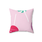 Lollipop Candy Sucker Square Pillow Home Decor Pink Sweetheart