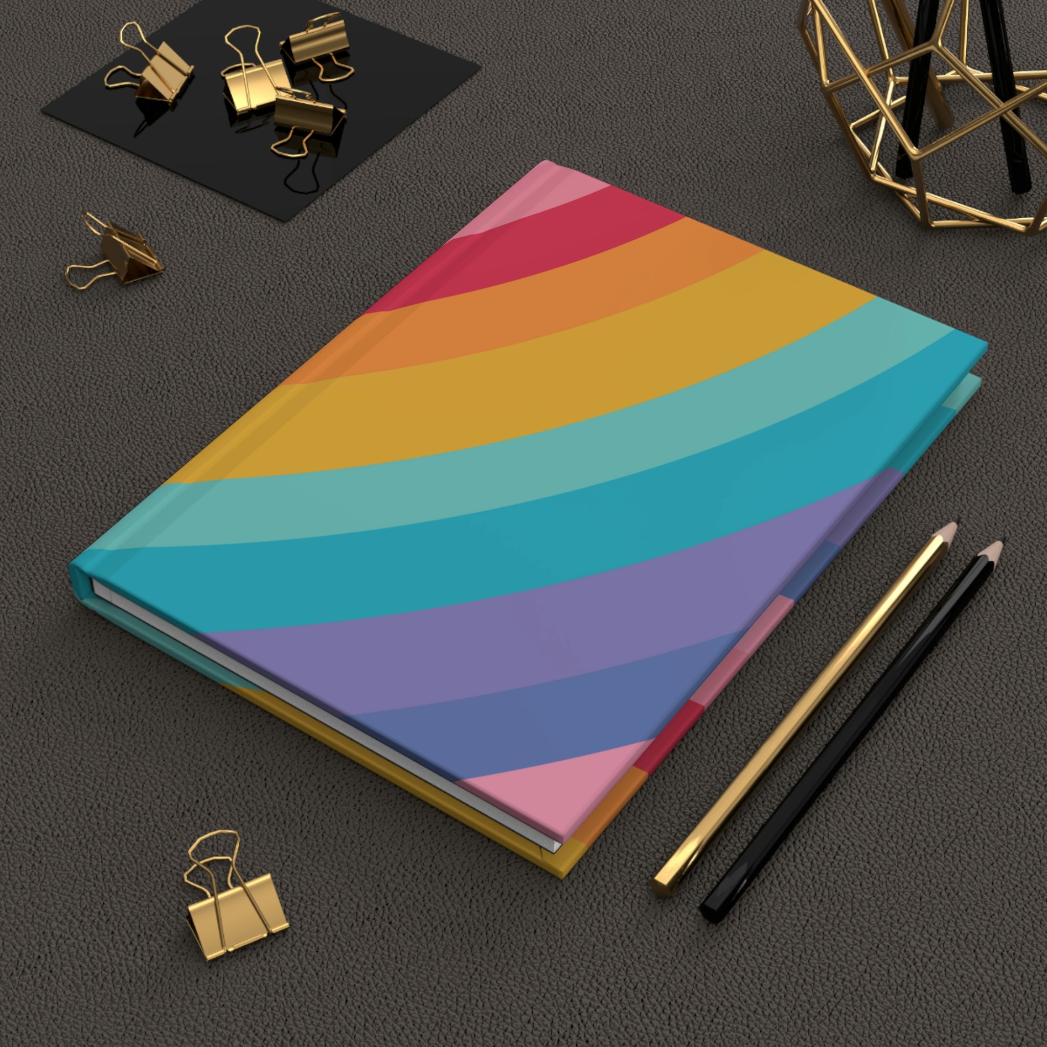 Loopy Rainbow Hardcover Matte Journal Paper products Pink Sweetheart