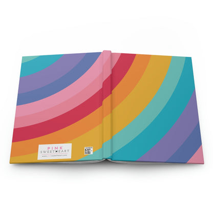 Loopy Rainbow Hardcover Matte Journal Paper products Pink Sweetheart