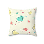 Love Me All Over Square Pillow Home Decor Pink Sweetheart