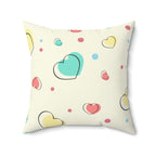 Love Me All Over Square Pillow Home Decor Pink Sweetheart