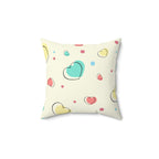 Love Me All Over Square Pillow Home Decor Pink Sweetheart