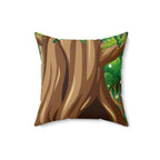 Magical Forest Square Pillow Home Decor Pink Sweetheart