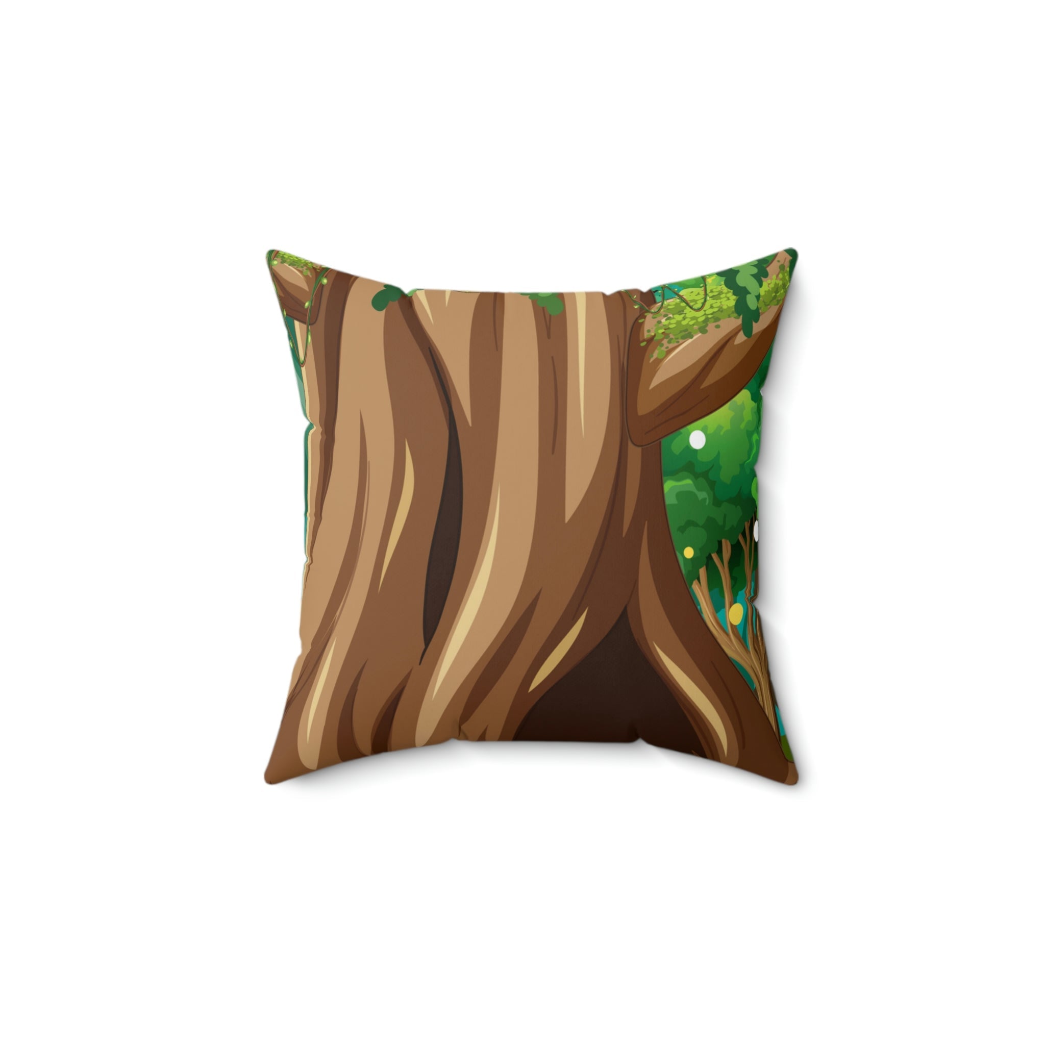 Magical Forest Square Pillow Home Decor Pink Sweetheart