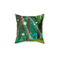 Magical Forest Square Pillow - Pink Sweetheart