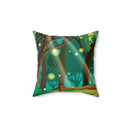 Magical Forest Square Pillow Home Decor Pink Sweetheart
