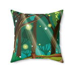 Magical Forest Square Pillow Home Decor Pink Sweetheart