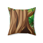 Magical Forest Square Pillow Home Decor Pink Sweetheart