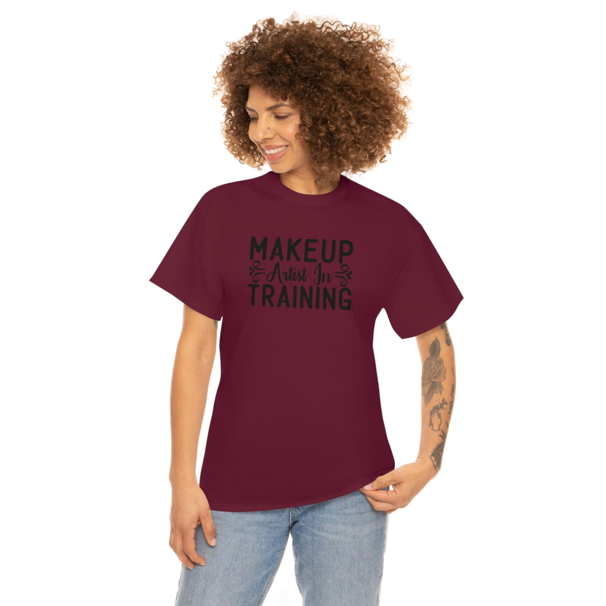 Makeup Artist in Training Cotton Tee T-Shirt Pink Sweetheart