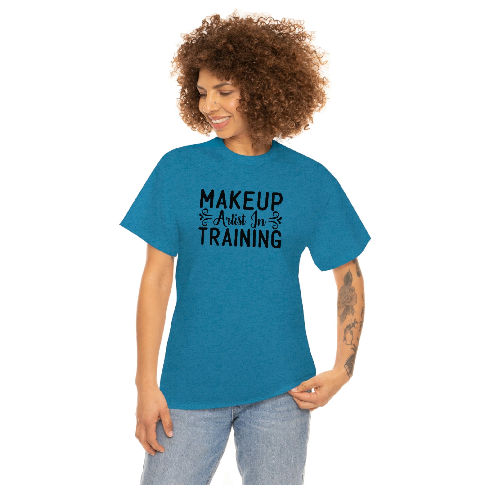 Makeup Artist in Training Cotton Tee T-Shirt Pink Sweetheart