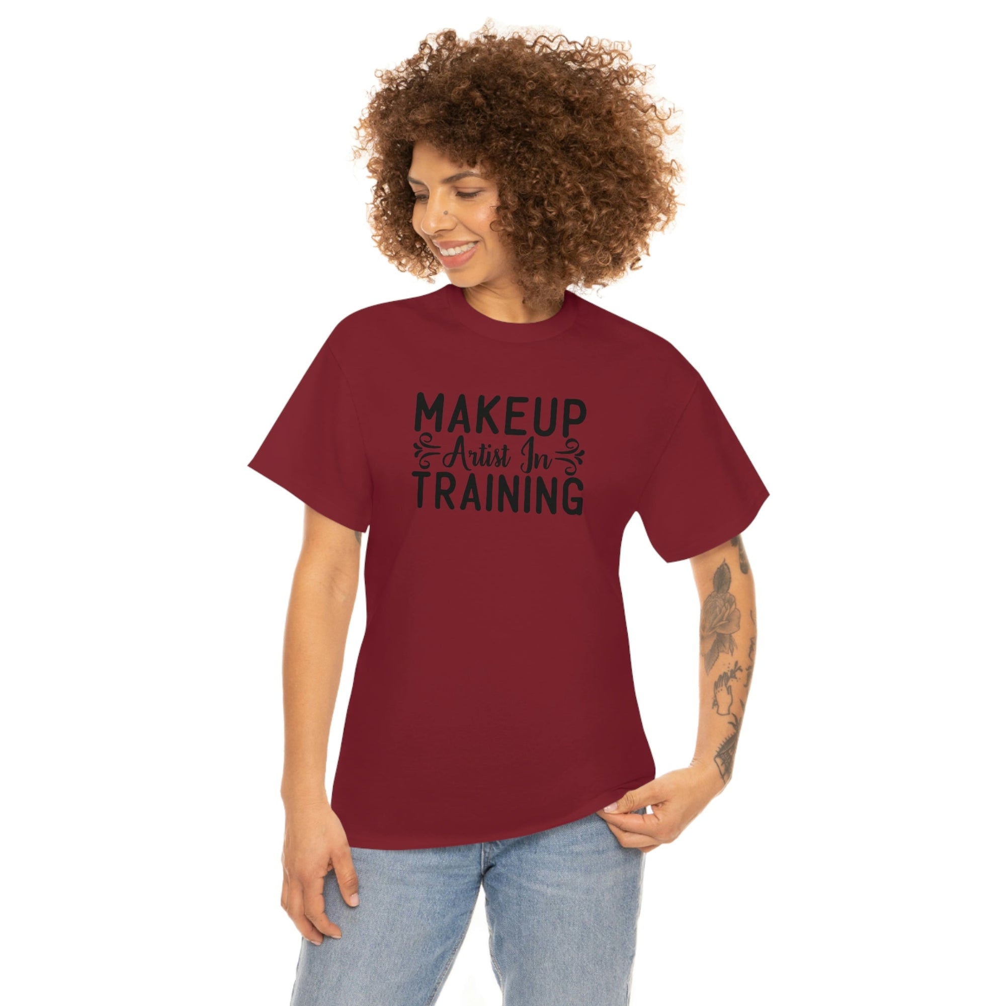 Makeup Artist in Training Cotton Tee T-Shirt Pink Sweetheart