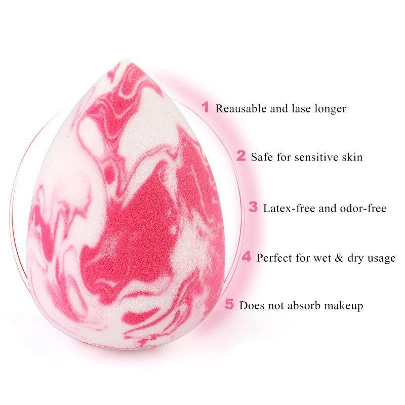 Marbled Swirl Beauty Blender Sponge Set Makeup Sponges Pink Sweetheart