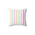 Marshmallow Candy Puff Square Pillow - Pink Sweetheart