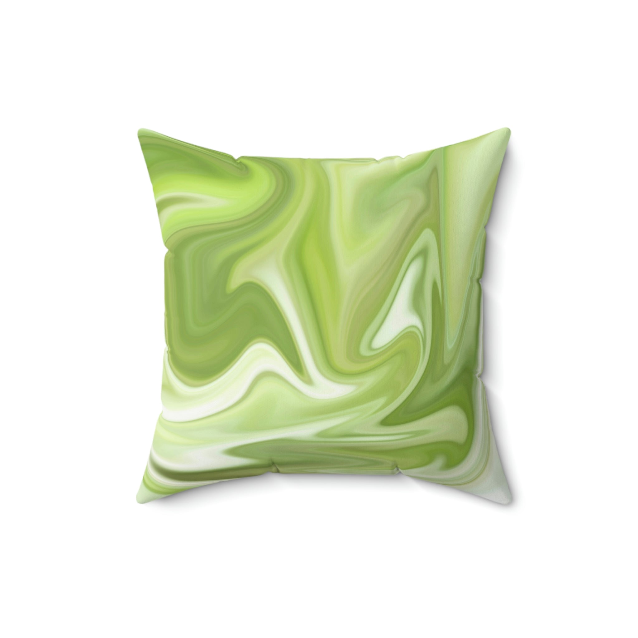 Melted Green Apple Square Pillow Home Decor Pink Sweetheart