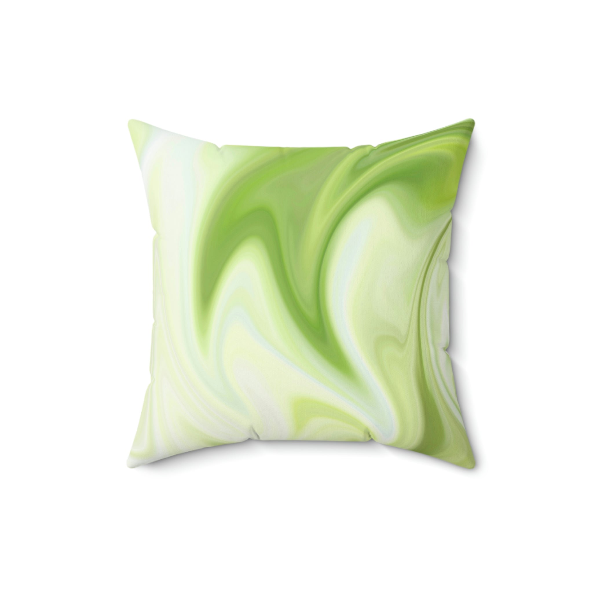 Melted Green Apple Square Pillow Home Decor Pink Sweetheart
