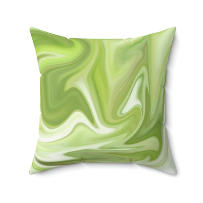 Melted Green Apple Square Pillow Home Decor Pink Sweetheart