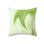 Melted Green Apple Square Pillow Home Decor Pink Sweetheart