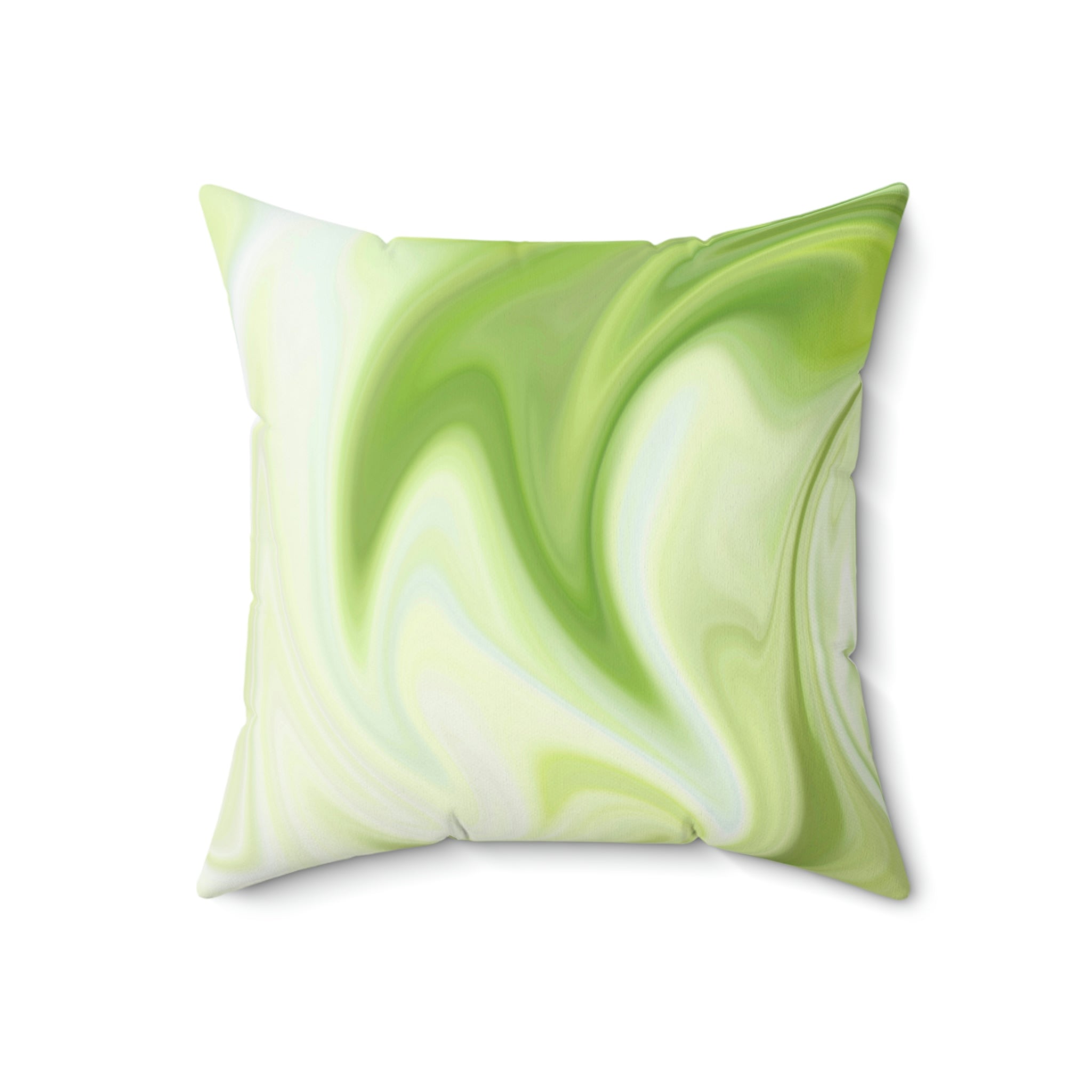 Melted Green Apple Square Pillow Home Decor Pink Sweetheart