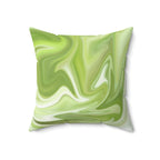 Melted Green Apple Square Pillow Home Decor Pink Sweetheart