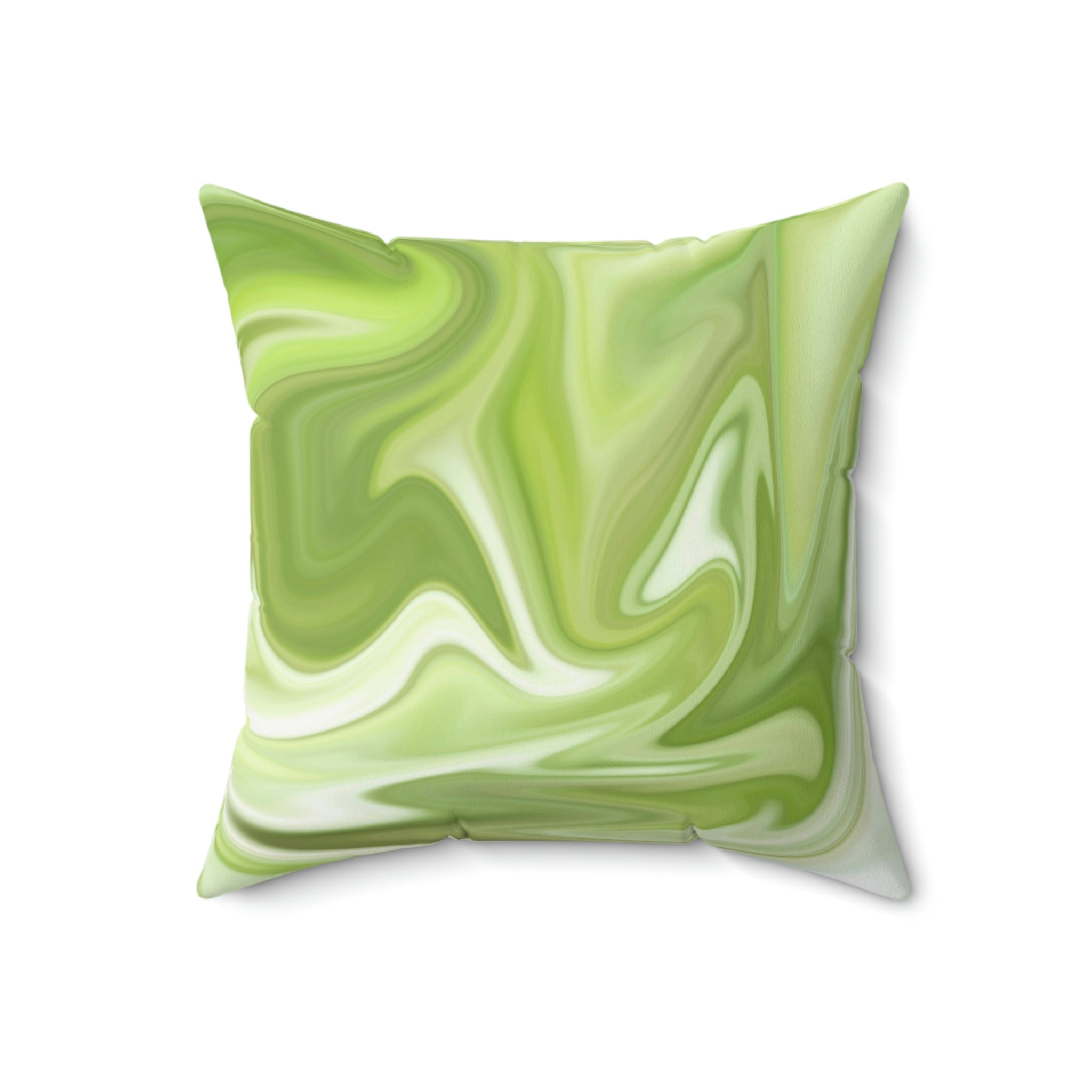 Melted Green Apple Square Pillow Home Decor Pink Sweetheart