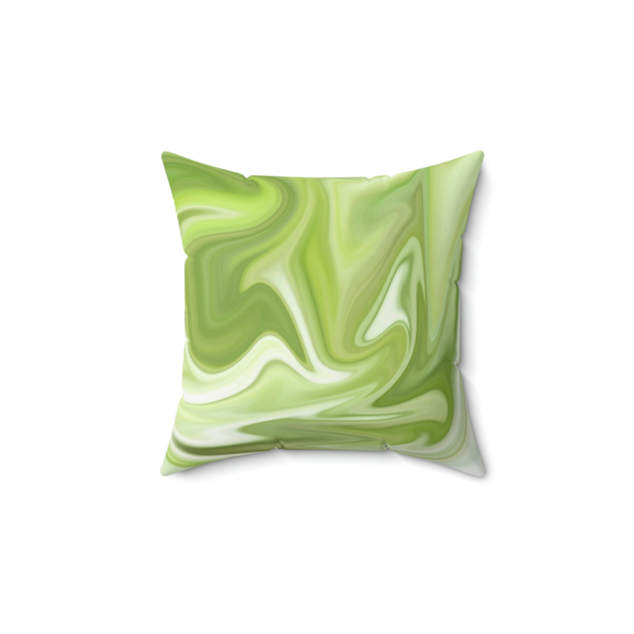 Melted Green Apple Square Pillow Home Decor Pink Sweetheart