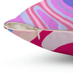 Melted Taffy Mix Square Pillow Home Decor Pink Sweetheart