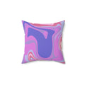 Melted Taffy Mix Square Pillow - Pink Sweetheart