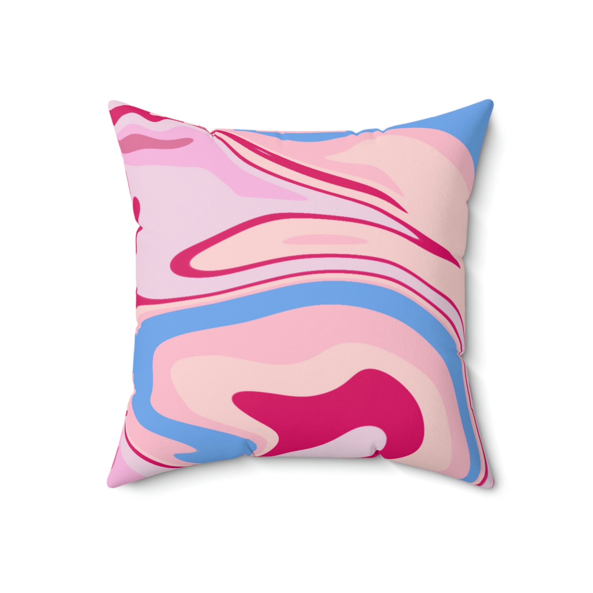 Melted Taffy Mix Square Pillow Home Decor Pink Sweetheart