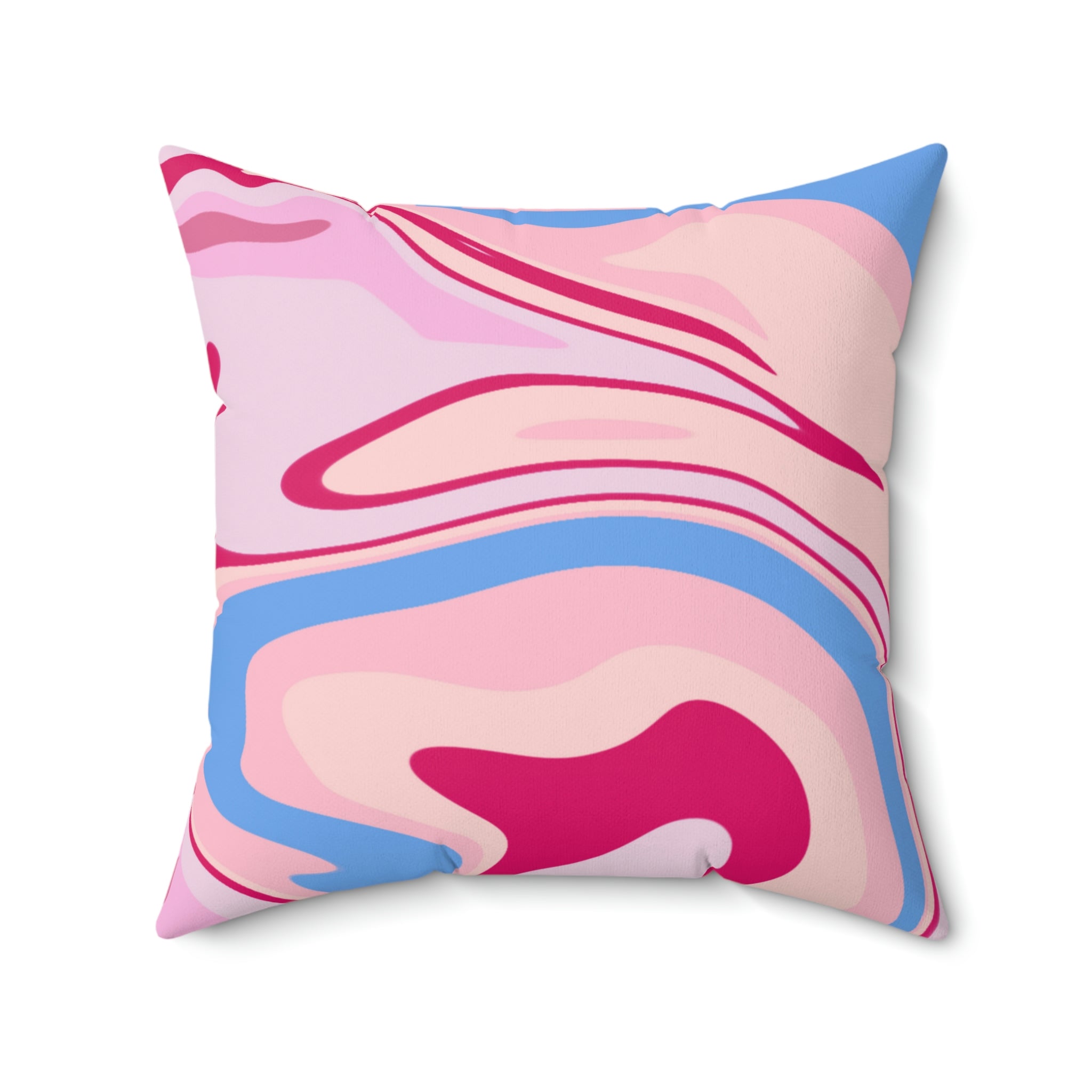 Melted Taffy Mix Square Pillow Home Decor Pink Sweetheart