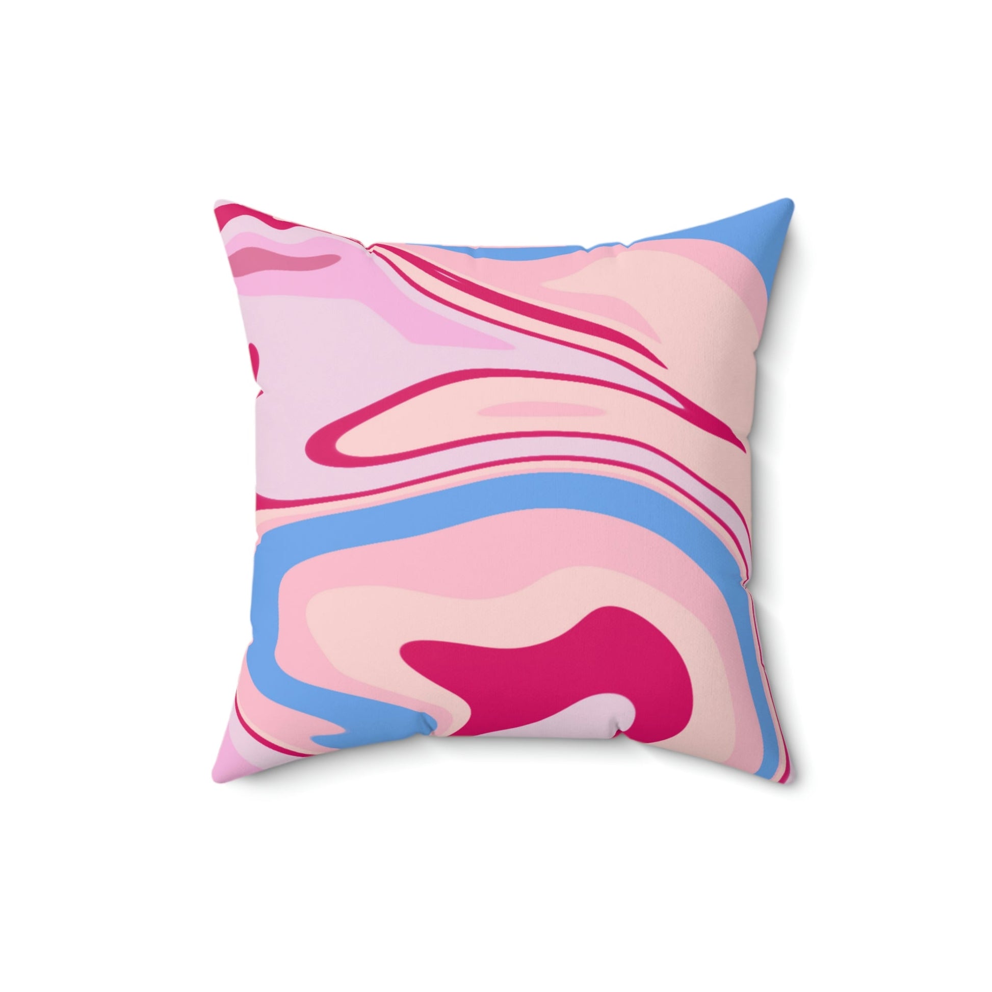 Melted Taffy Mix Square Pillow Home Decor Pink Sweetheart