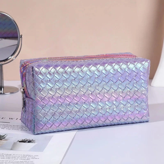 Metallic Pearl Cosmetic Makeup Bag Pouch Cosmetic & Toiletry Bags Pink Sweetheart