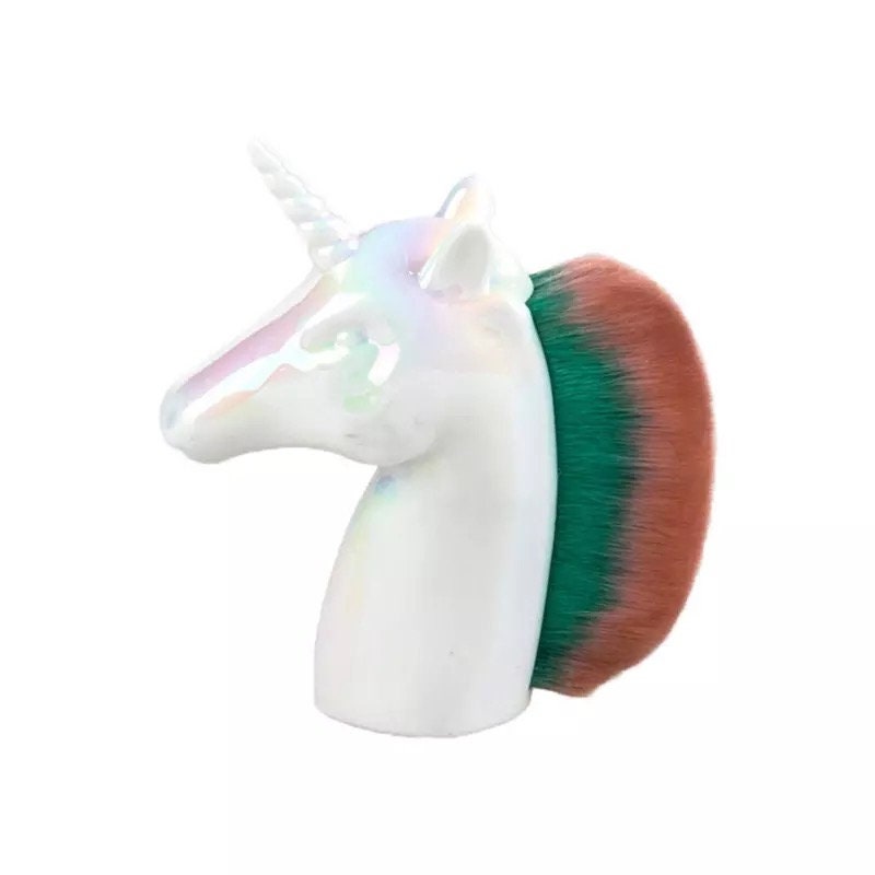 Metallic Rainbow Unicorn Makeup Dusting Brush Makeup Brushes Pink Sweetheart