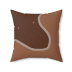 Milk Chocolate Meets Dark Chocolate Square Pillow Home Decor Pink Sweetheart