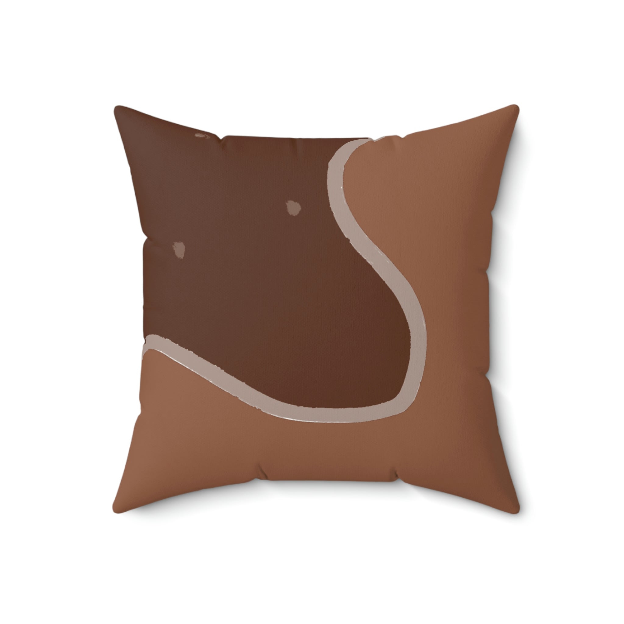 Milk Chocolate Meets Dark Chocolate Square Pillow Home Decor Pink Sweetheart