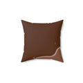 Milk Chocolate Meets Dark Chocolate Square Pillow - Pink Sweetheart