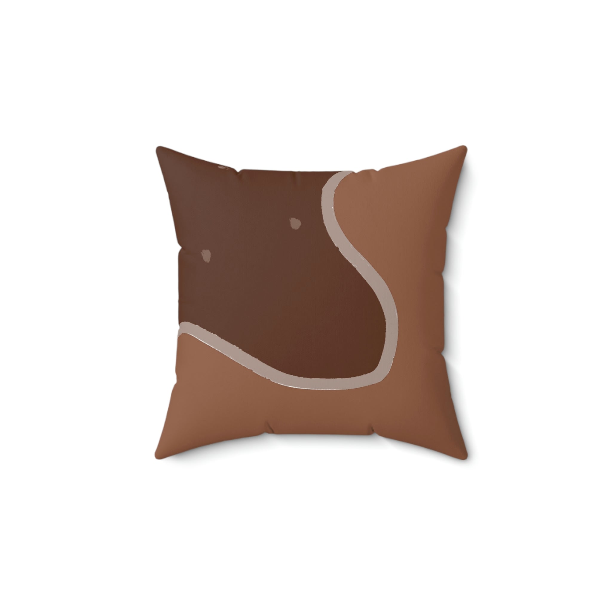 Milk Chocolate Meets Dark Chocolate Square Pillow Home Decor Pink Sweetheart